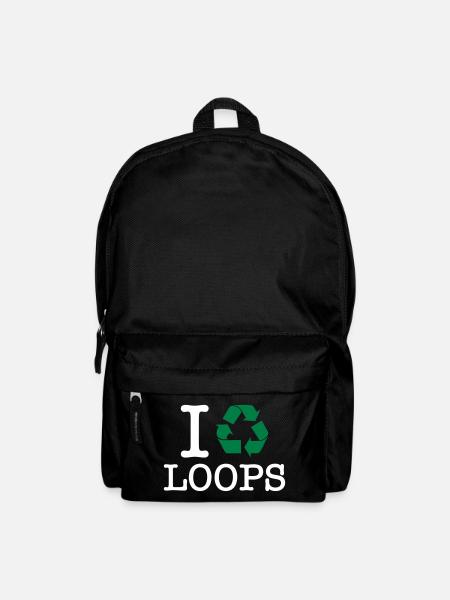 Je recycle des boucles - Sac à dos - noir