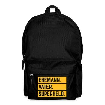 Ehemann Vater Superheld (Super Papa Superpapa 1C) - Rucksack - Schwarz - Vorne