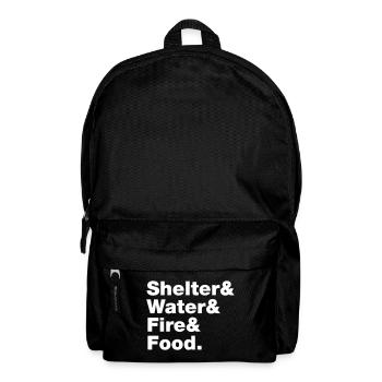 Survival (Shelter & Water & Fire & Food.) - Backpack - black - Front