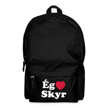 I Heart (Love) Skyr [Ég Elska Skyr] Icelandic - Backpack - black - Front