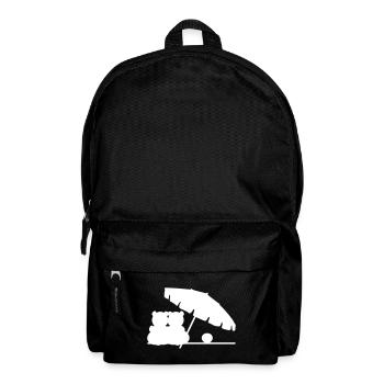 Strandbärpärchen / love beach bears (1c) - Rucksack - Schwarz - Vorne