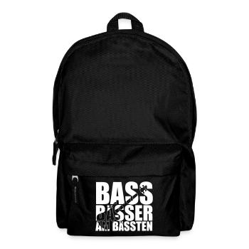 Bass Player Gift BASS BÄSSER AM BÄSSTEN Bassist - Rucksack - Schwarz - Vorne