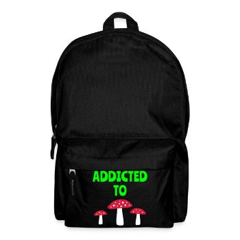 Addicted to fly agarics (drei Fliegenpilze) - Rucksack - Schwarz - Vorne