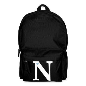 Letter N Initial Letter - Backpack - black - Front