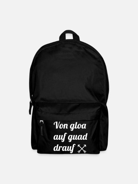 von gloa auf guad drauf - Rucksack - Schwarz