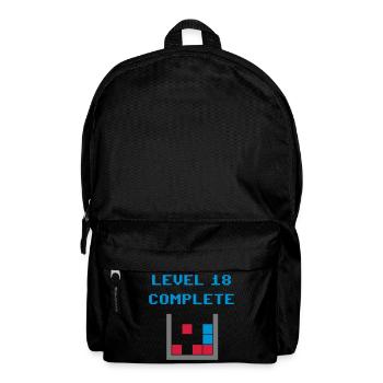 Level 18 complete (Steine) - Rucksack - Schwarz - Vorne