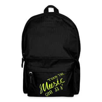 Turn the Music On! - Rucksack - Schwarz - Vorne