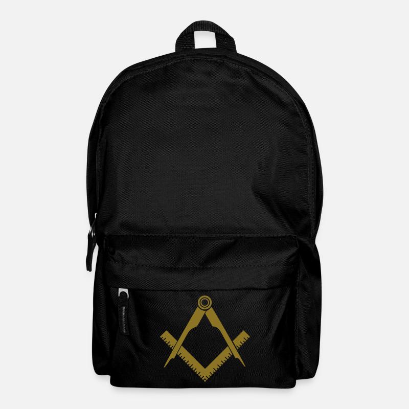 Symbole maçonnique,quadrature du cercle - Sac à dos - noir