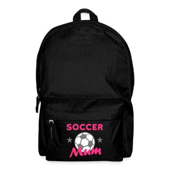 Soccer mum (stars, football) - Backpack - black - Front
