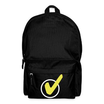 crochet symbole tique tique - Sac à dos - noir - Devant