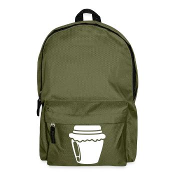 Honey symbol beekeeper - Backpack - olive green - Front