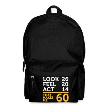 Ich bin 60 Jahre alt, aber ich kann noch klettern! - Rucksack - Schwarz - Vorne