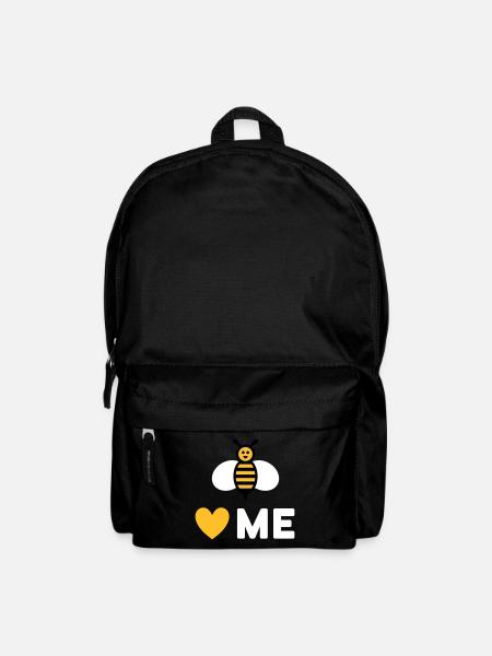 Bees love me (Biene, Herz) - Rucksack - Schwarz