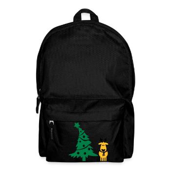 renne et l'arbre de Noël - Sac à dos - noir - Devant