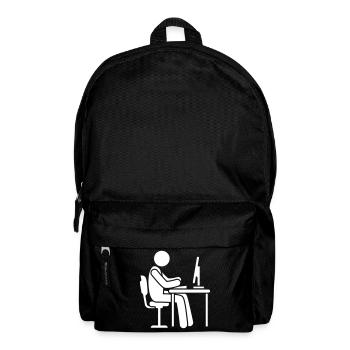 bureau de travail bureau symbole daffaires - Sac à dos - noir - Devant