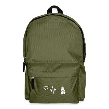 Diving fins pulse heart - Backpack - olive green - Front