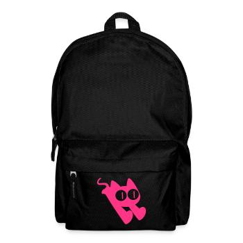 Cute Dashing Cartoon Cat by Cheerful Madness!! - Backpack - black - Front