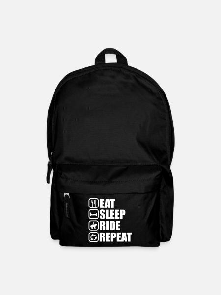 EAT SLEEP RIDE , Pferde - Rucksack - Schwarz