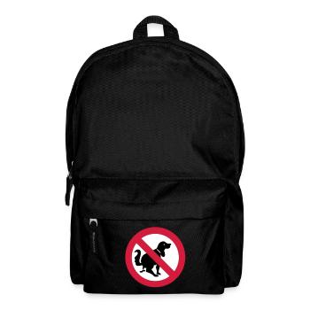 NO Dog Poop Sign - Backpack - black - Front