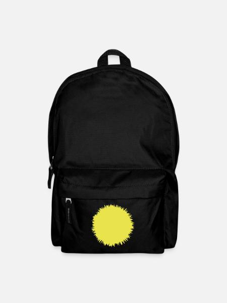 Sun | Kreis | gelbe Sonne (Vectorgraphic) - Rucksack - Schwarz
