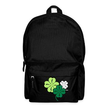 Glücks Kleeblatt - Geschenk zum Geburtstag - Rucksack - Schwarz - Vorne