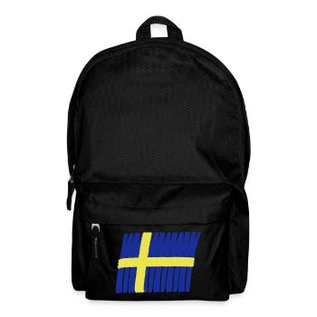 Sweden flag paint - Backpack - black - Front