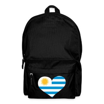 Uruguay Herz; Heart Uruguay - Rucksack - Schwarz - Vorne