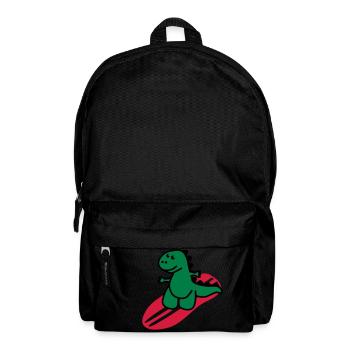 Surfing Dinosaurier - Rucksack - Schwarz - Vorne