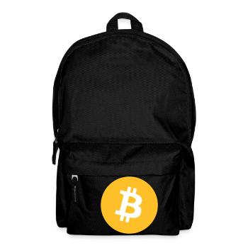 Vêtements et accessoires avec un petit logo Bitcoin - Sac à dos - noir - Devant