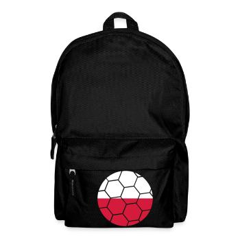 Poland Flag Polish Poland Round Football Pattern - Backpack - black - Front