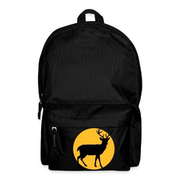 Deer with moon and sunset - Backpack - black - Front
