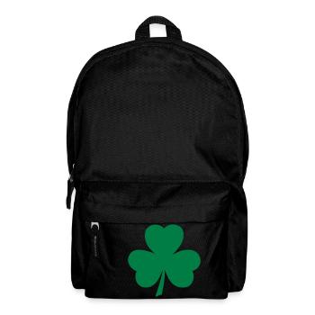 Kleeblatt Clover Shamrock - Rucksack - Schwarz - Vorne