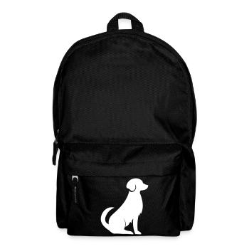 Dog vector shadow graphic. dog black shadow - Backpack - black - Front