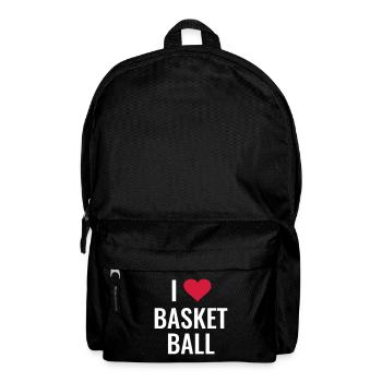 Basketball Basketball Player Gift Idea I love Basket - Backpack - black - Front