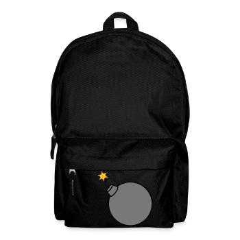 brennt angezuendet rund kugel kreis text stangen b - Rucksack - Schwarz - Vorne