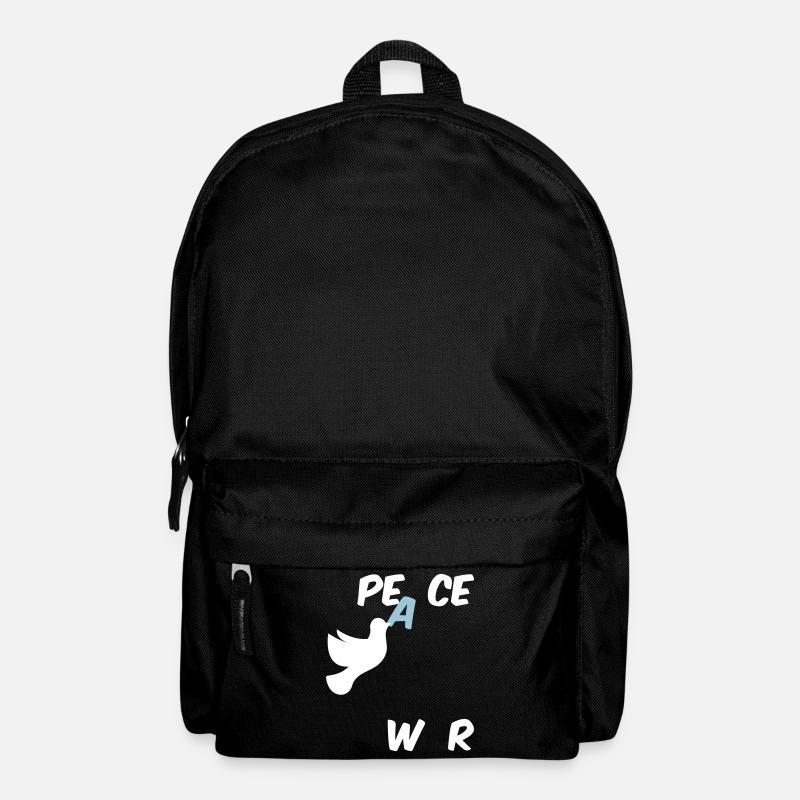 Stop War Peace Statement mit Friedenstaube - Rucksack - Schwarz