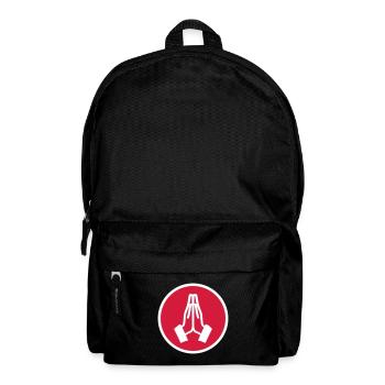 Praying Hands Circle - Backpack - black - Front