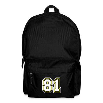 81 Zahl Symbol - Rucksack - Schwarz - Vorne
