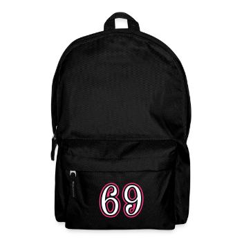 69 Zahl nummer - Rucksack - Schwarz - Vorne