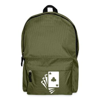 Icône de carte - Sac à dos - vert olive - Devant