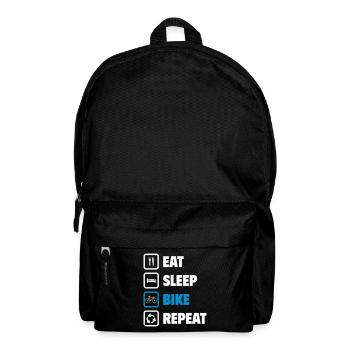 Eat, sleep, cycle, repeat - Backpack - black - Front