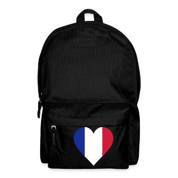 frankreich herz - Rucksack - Schwarz - Vorne
