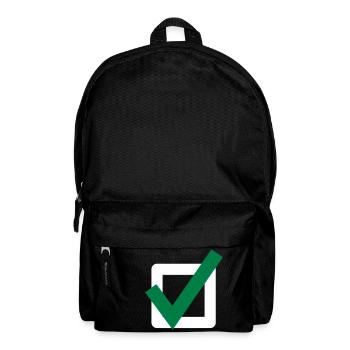 Hook Check Mark Icon Icon - Backpack - black - Front