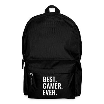 Best Gamer ever Skill Zocker zocken Geschenkidee - Rucksack - Schwarz - Vorne