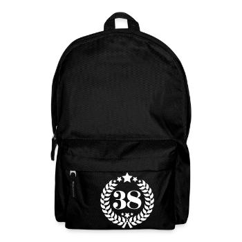 38th birthday wreath number 38 vintage age - Backpack - black - Front