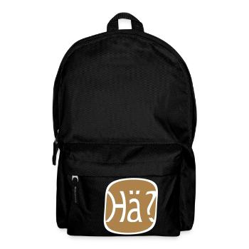 Wie bitte? Was? Hä? - Rucksack - Schwarz - Vorne