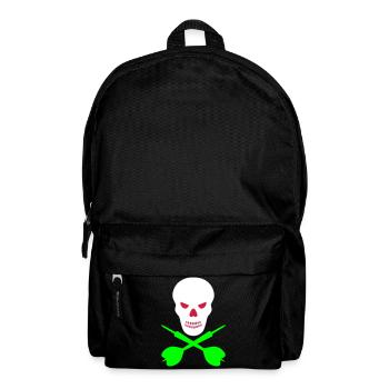 Schädel und überkreuzte Dartpfeile - Rucksack - Schwarz - Vorne