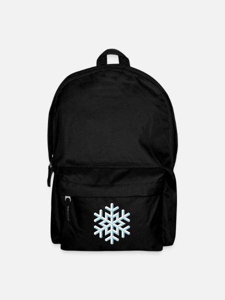 Schneeflocke 3D (Schnee / Flocke / Winter) - Rucksack - Schwarz