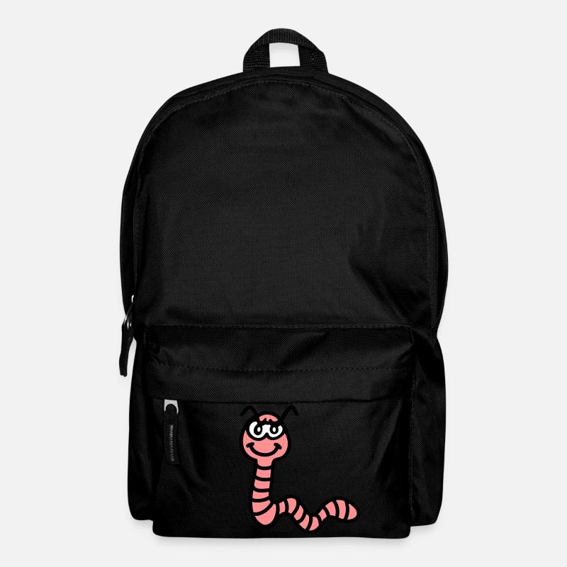 frecher Regenwurm - Rucksack - Schwarz