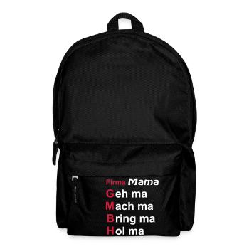 firma mama - Rucksack - Schwarz - Vorne